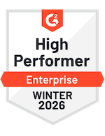 G2 High Performer Enterprise Winter 2026 badge